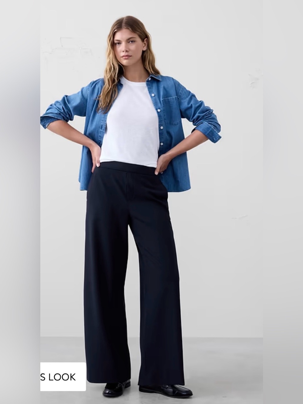 NWT-Banana Republic Factory Navy Hayden Wide-Leg Pant, Size 6